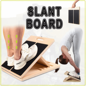 Wooden Slant Board Adjustable Incline Board Portable Calf Stretcher Heavy Duty Calf Stretch Board for Knees Ankle Heel Feet Leg