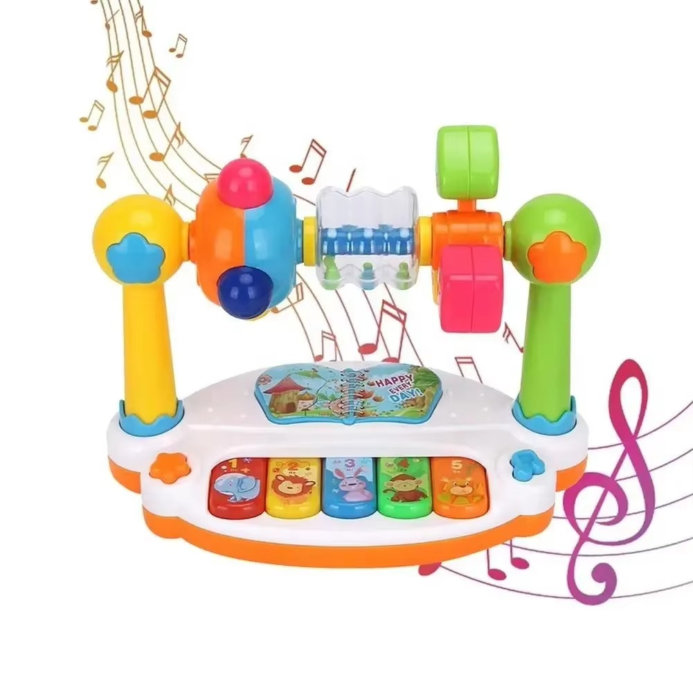 Kids Rotating Music Piano Keyboard with Light Sound Baby Piano Toys Musical Toys for Toddlers Early Educational Music Toy Gifts - Image 5