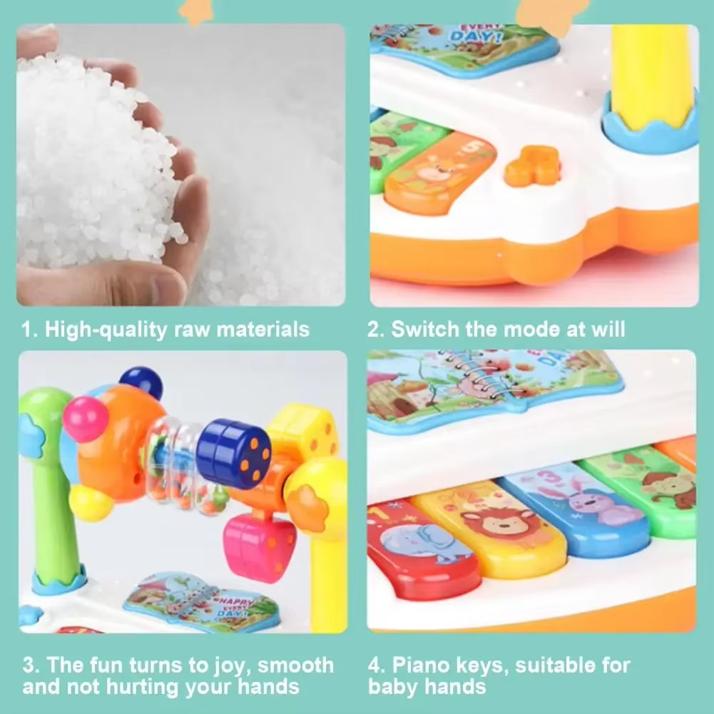 Kids Rotating Music Piano Keyboard with Light Sound Baby Piano Toys Musical Toys for Toddlers Early Educational Music Toy Gifts - Image 4