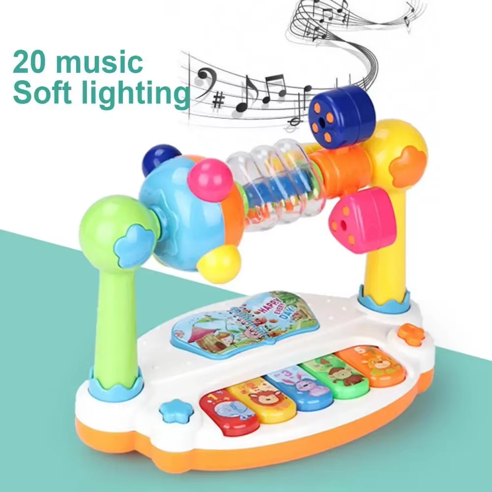 Kids Rotating Music Piano Keyboard with Light Sound Baby Piano Toys Musical Toys for Toddlers Early Educational Music Toy Gifts - Image 3
