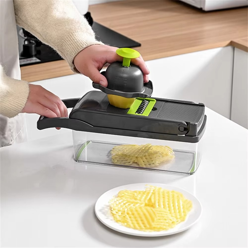 16pcs Vegetable Cutter Multifunctional Slicer Fruit Potato Peeler Carrot Grater Kitchen accessories basket vegetable Slicer - Image 4